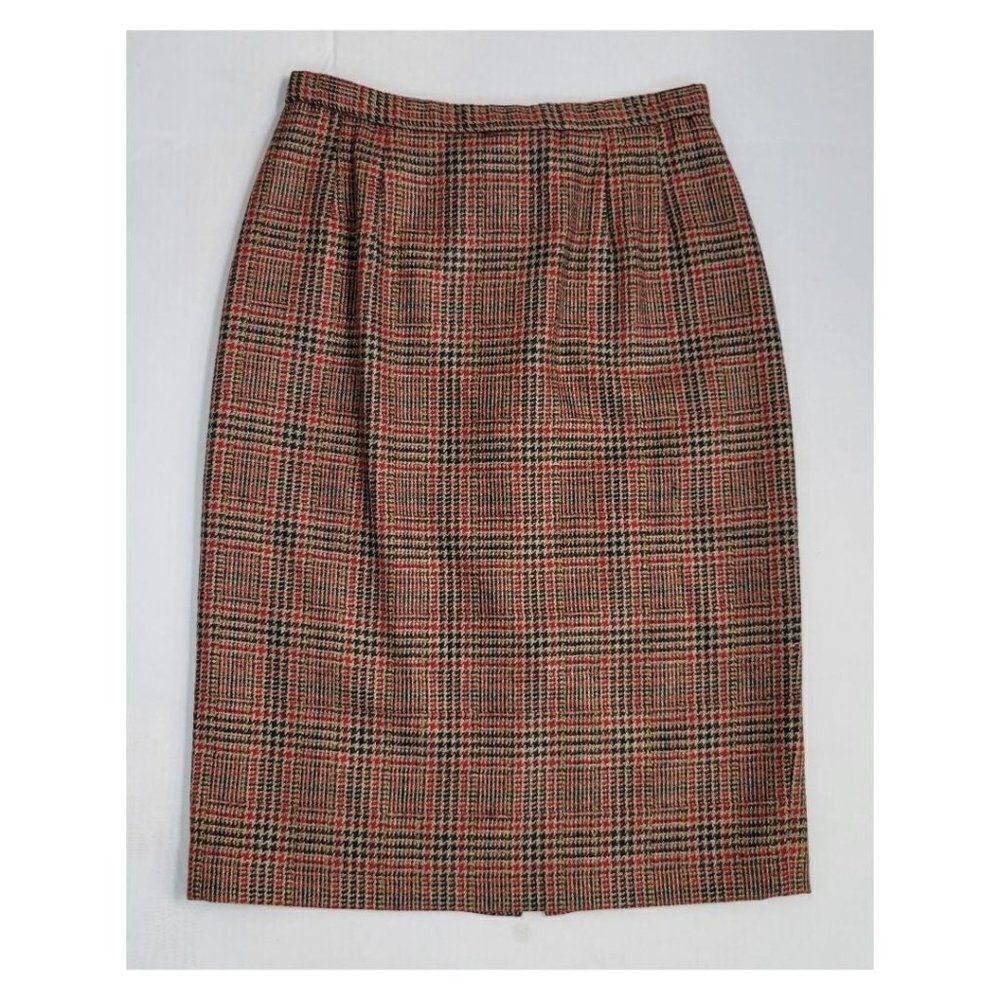 Vintage 1990's Pendleton Tweed Wool Plaid Skirt